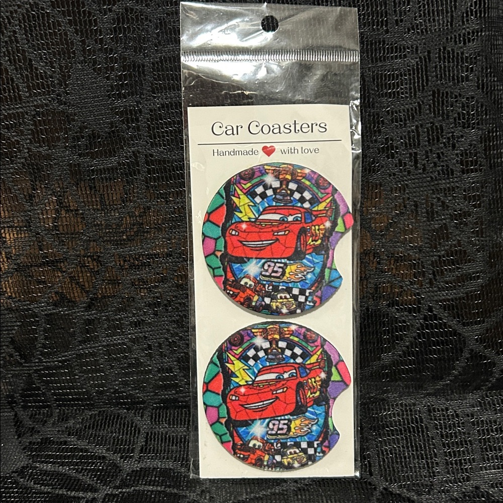 Colorful Car Coasters Set - Picture 4 of 6